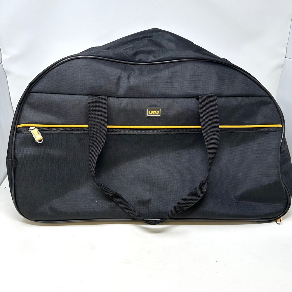 LUCAS Weekender Rolling Carryon Lightweight Duffle‎ Bag Black